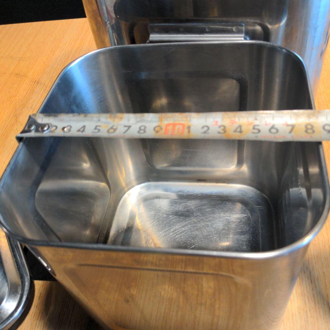 D1234　ステンレス　キッチンポット　セット　角型　深型　4つ