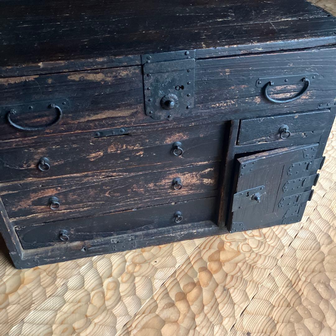 アンティーク　引き出し　棚　蚤の市　江戸時代　古道具　ブロカント