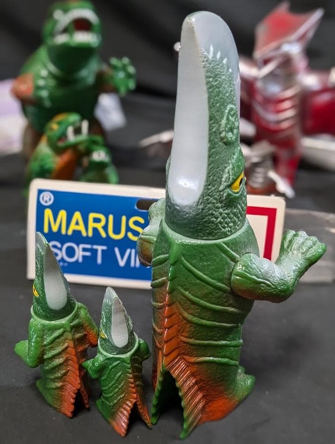 【テロン】昭和ガメラ＆ギロン＆宇宙ギャオス（日東復刻）ソフビ９体セット