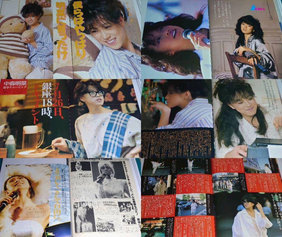 中森明菜 1982年〜1987年 レア　大量　切り抜き　ファイル　2冊　120P
