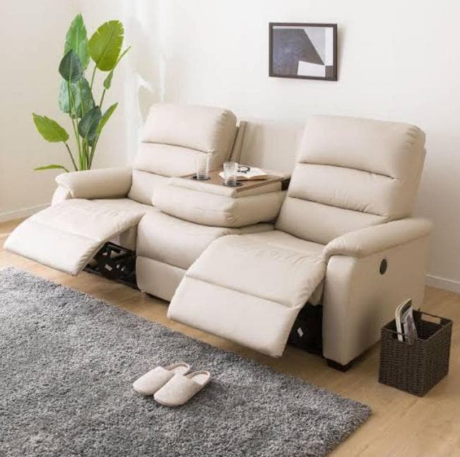 ニトリ Nシールド 3人掛けリクライニングソファ ベージュ