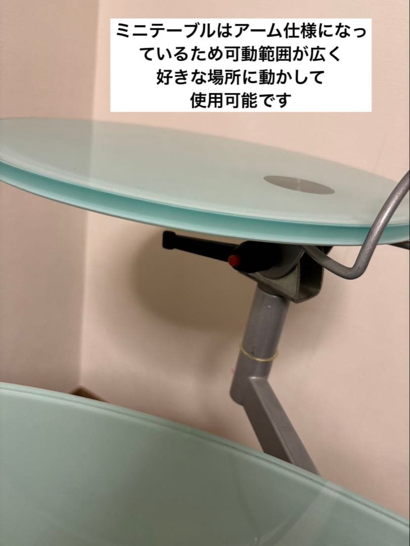 ヤマギワ購入 ガラス製デザインデスク PCデスク モダンデザイン 名古屋引取歓迎