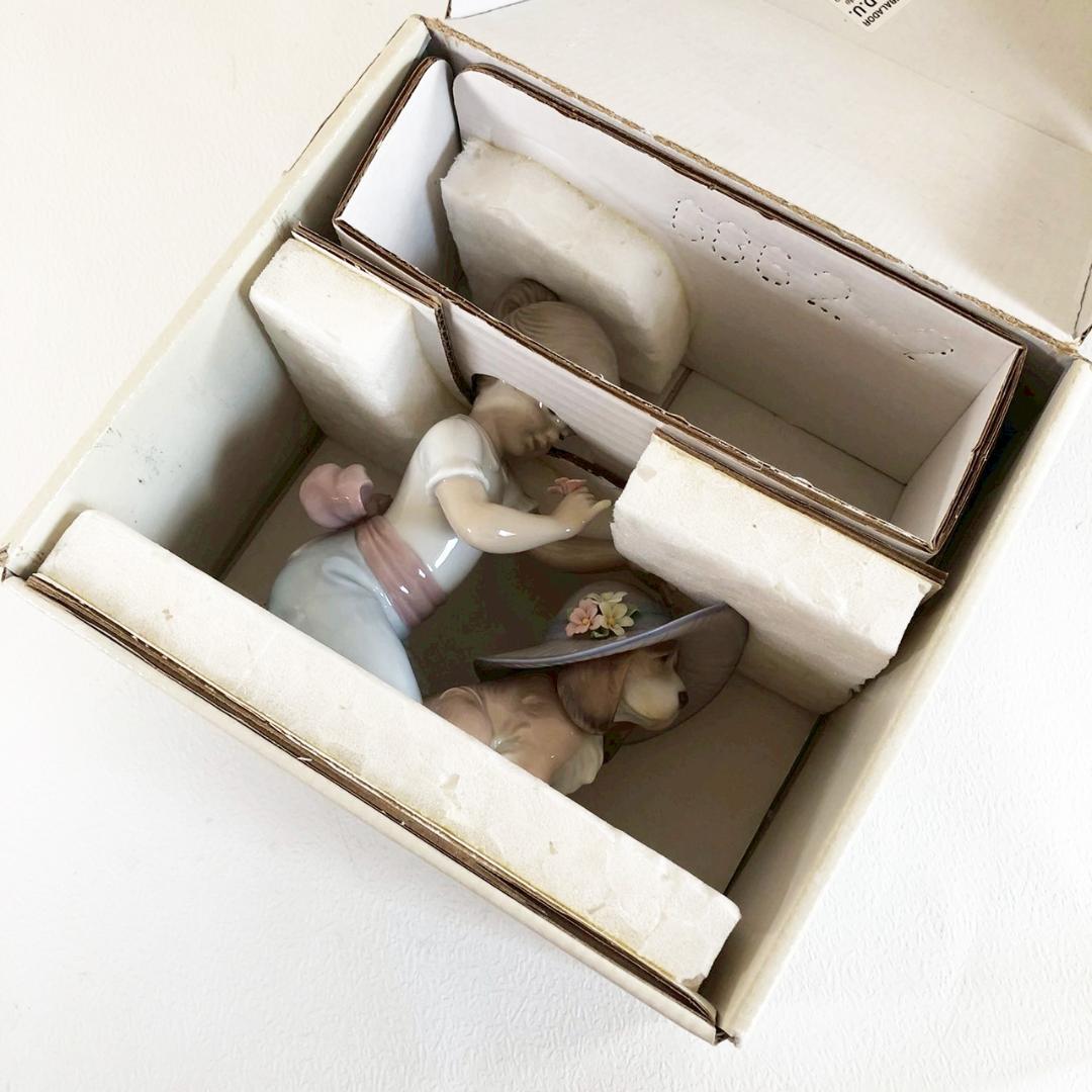 美品 リヤドロ おめかししようね サイン入り 証明書 箱付き アンティーク 置物