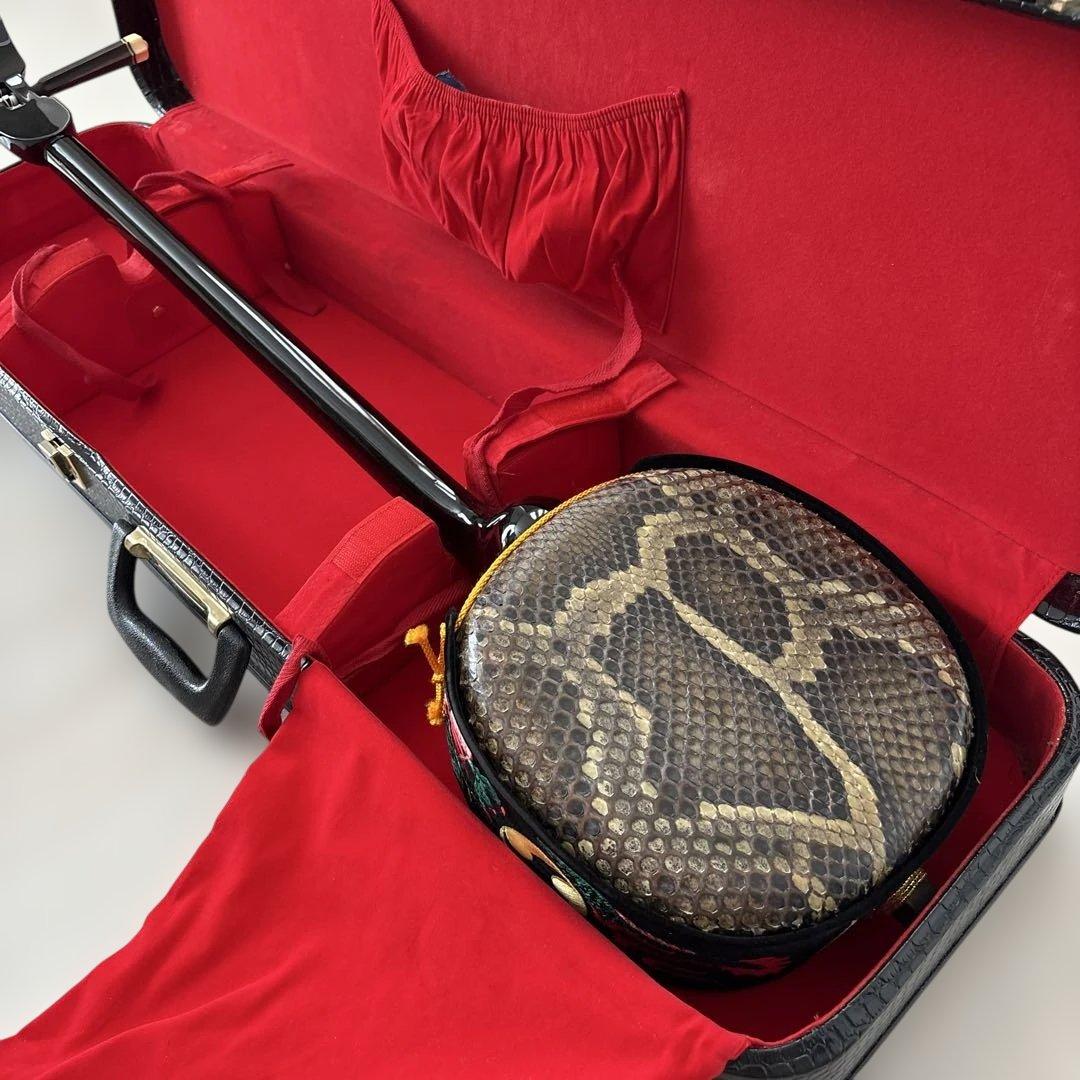 三線本体 黒ケース 赤内装