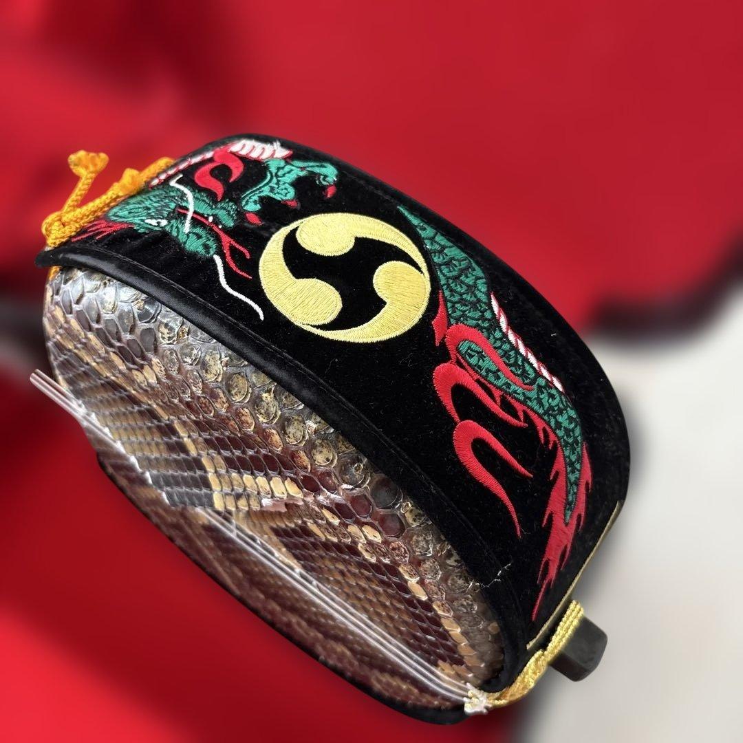 三線本体 黒ケース 赤内装