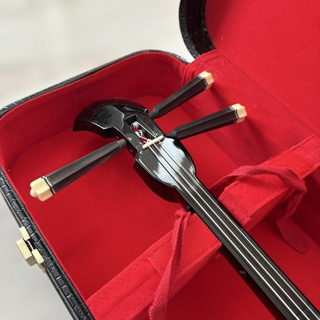 三線本体 黒ケース 赤内装