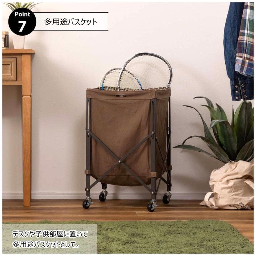 東谷 フォールディングバスケットワゴン MIP-74BR 885