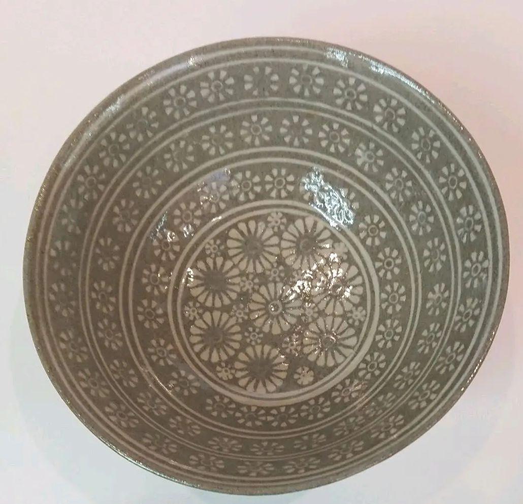 【茶道具】高麗三島 粉青 茶碗 美陶窯