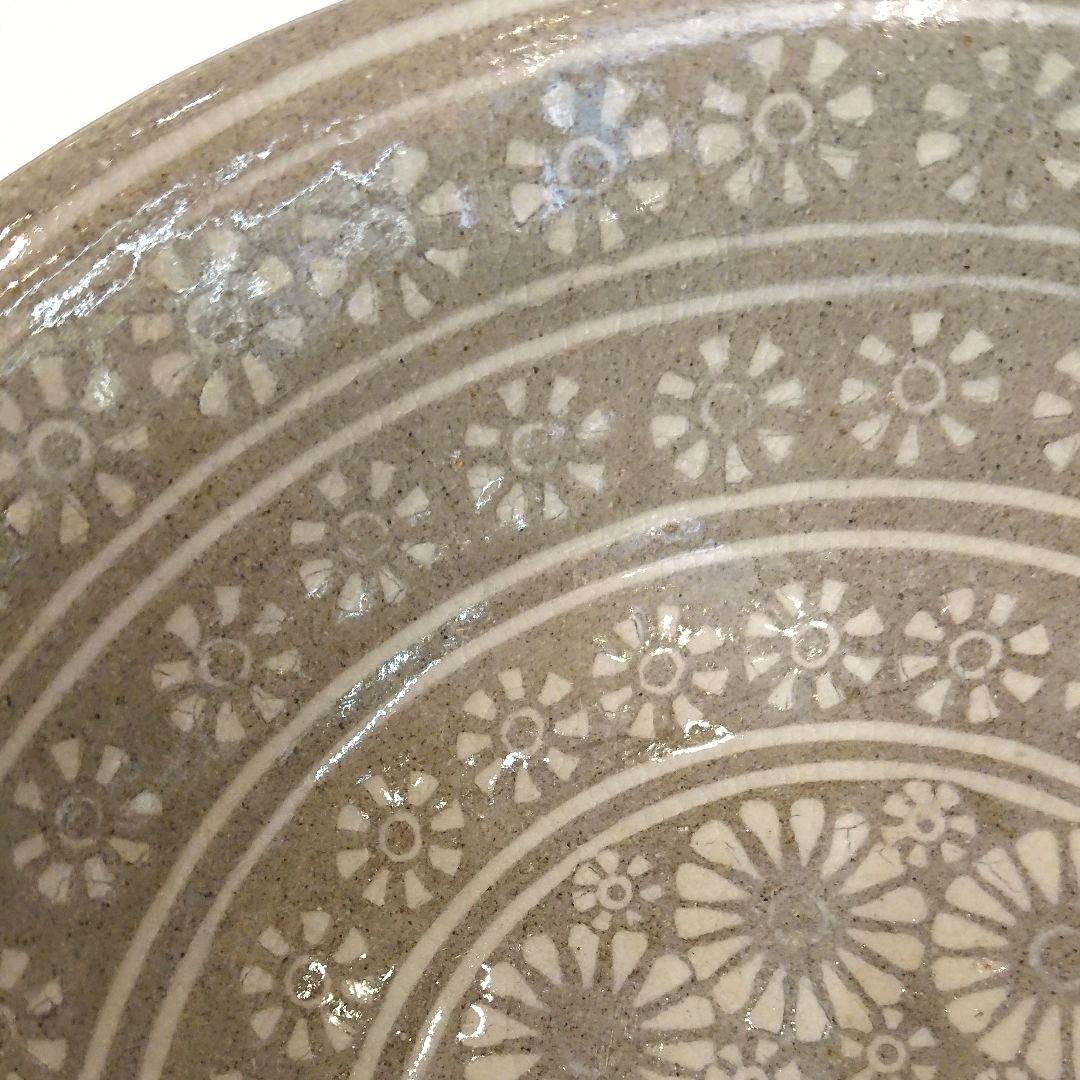 【茶道具】高麗三島 粉青 茶碗 美陶窯