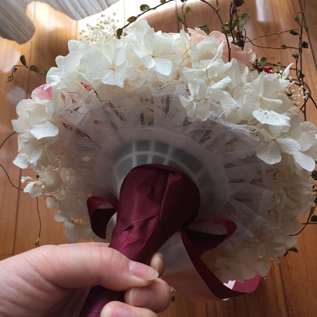 プリザブドフラワーウェディングブーケ　幸せバトン