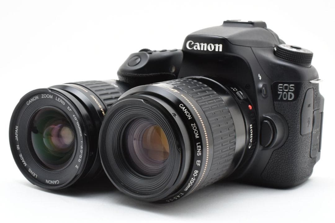 良品　9311ショット　キャノン EOS 70D ダブルレンズ/一眼レフカメラ