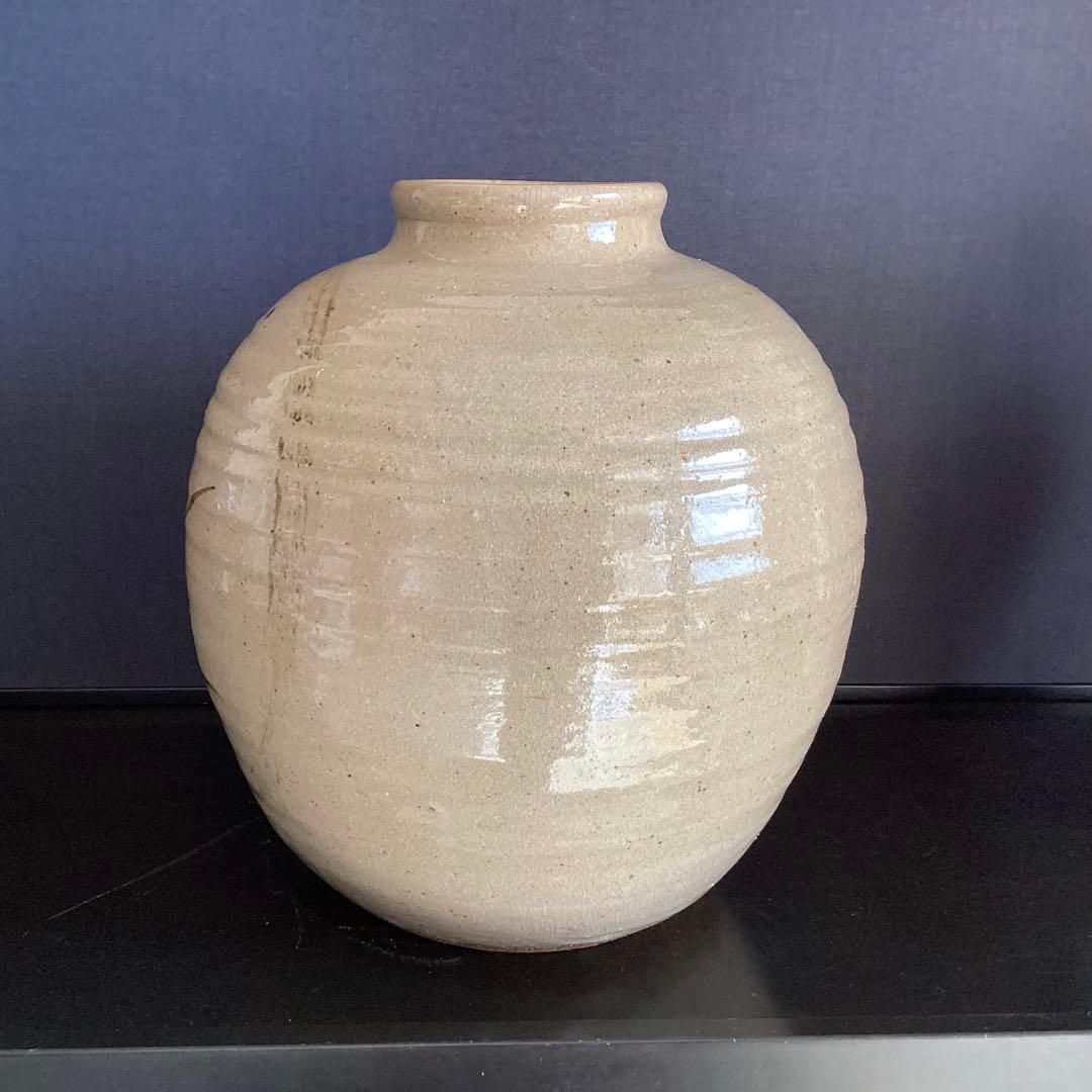 蔵出し　人間国宝 民藝 益子焼 濱田庄司　？　花瓶　花器　大壺　H29cm