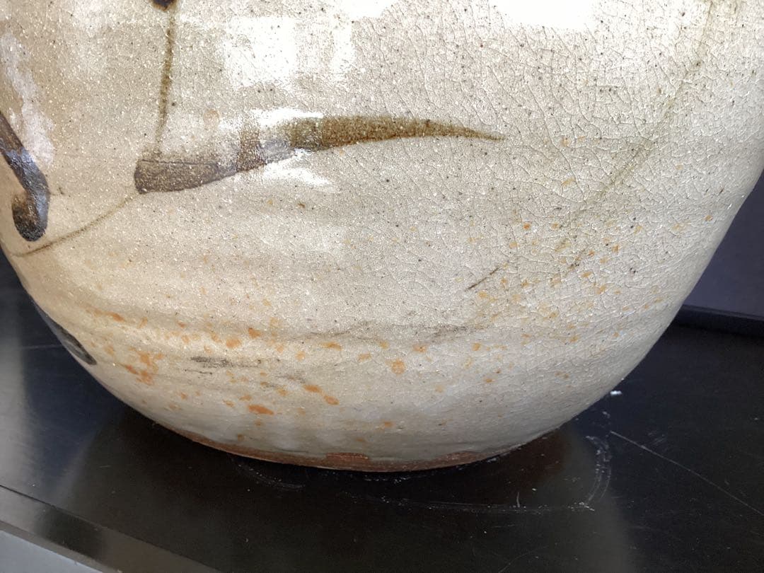 蔵出し　人間国宝 民藝 益子焼 濱田庄司　？　花瓶　花器　大壺　H29cm