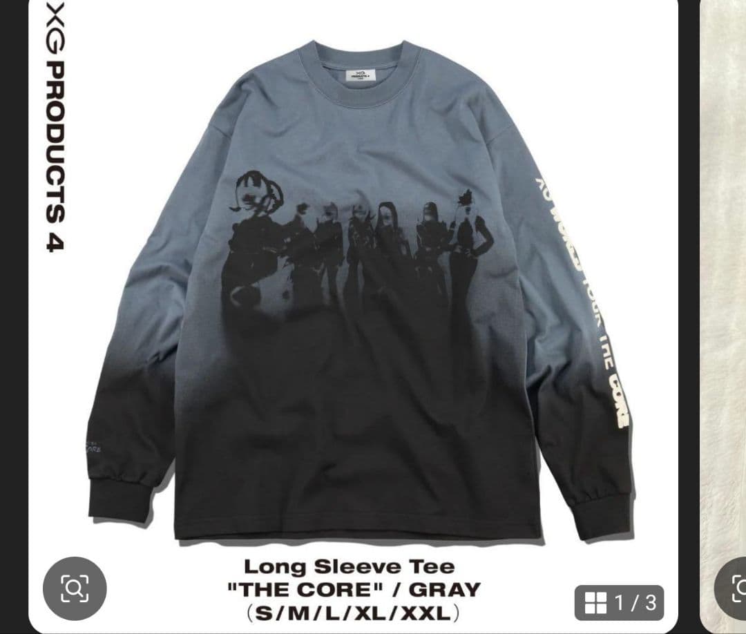 【新品未使用(手元有)】XG THE CORE ロングスリーブT GRAY L