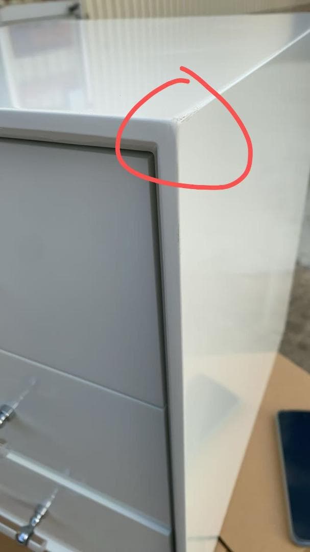 ホワイト 3段チェスト 訳あり品　写真をご確認 TST-06-⑥