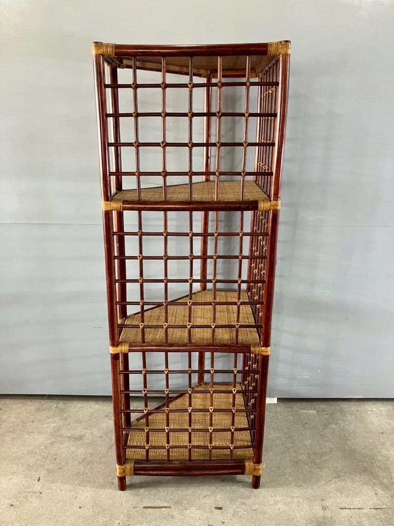 藤家具 ラタン コーナーラック チェスト ラック シェルフ 飾棚 RW441