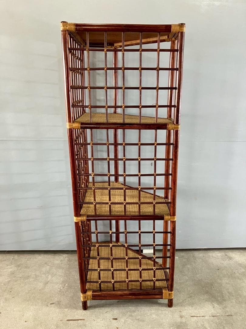 藤家具 ラタン コーナーラック チェスト ラック シェルフ 飾棚 RW441