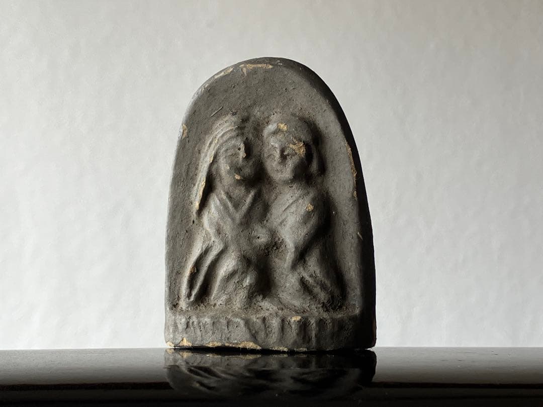 【甦る灰へ 民間祖霊像 約6㎝ 江戸後期頃 道祖神】 土人形民間信仰郷土玩具民藝