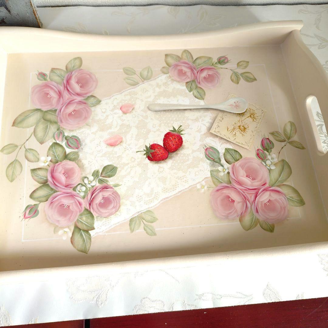 専用です ２点おまとめ　トレイ　トールペイント作品　インテリア雑貨