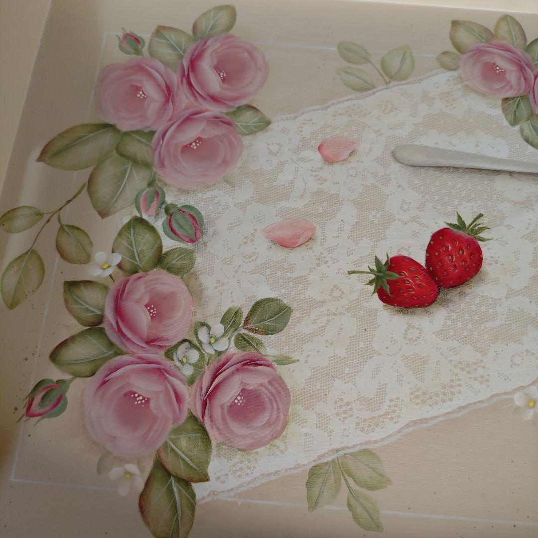 専用です ２点おまとめ　トレイ　トールペイント作品　インテリア雑貨