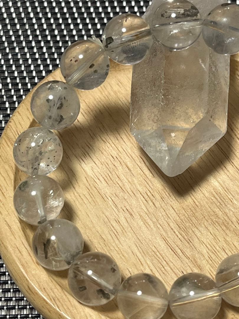 希少 パイライトインクオーツ ブレスレット 約11mm