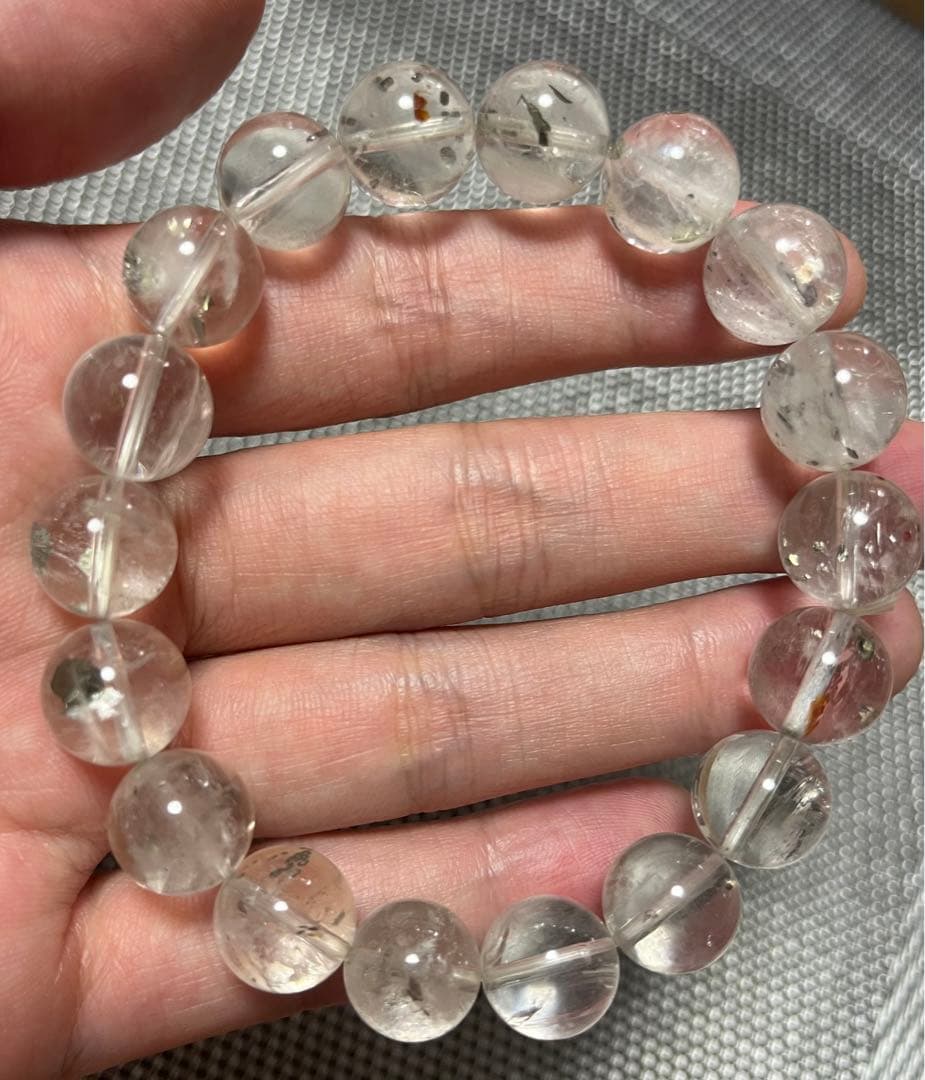 希少 パイライトインクオーツ ブレスレット 約11mm