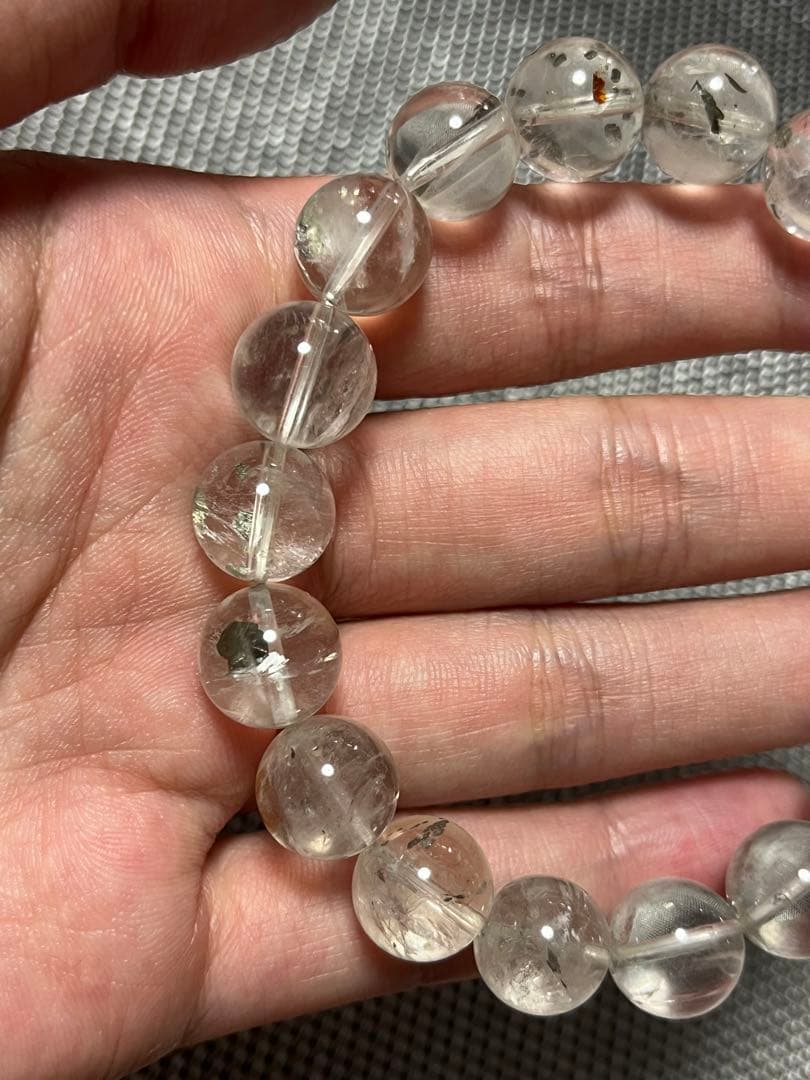 希少 パイライトインクオーツ ブレスレット 約11mm