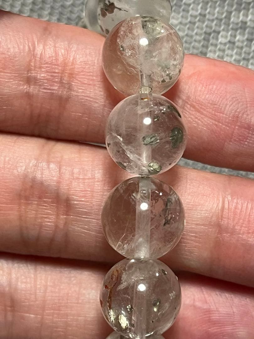 希少 パイライトインクオーツ ブレスレット 約11mm