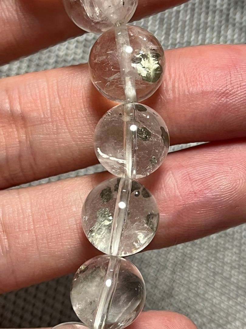 希少 パイライトインクオーツ ブレスレット 約11mm