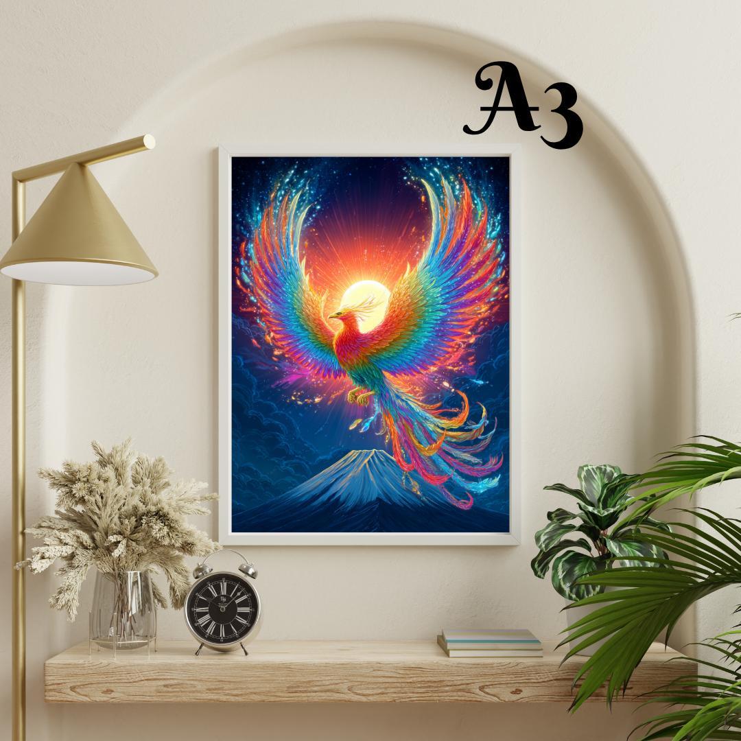 A3 オプション☆ 虹の不死鳥 No.12 ☆ 金龍No.121 額なし開運