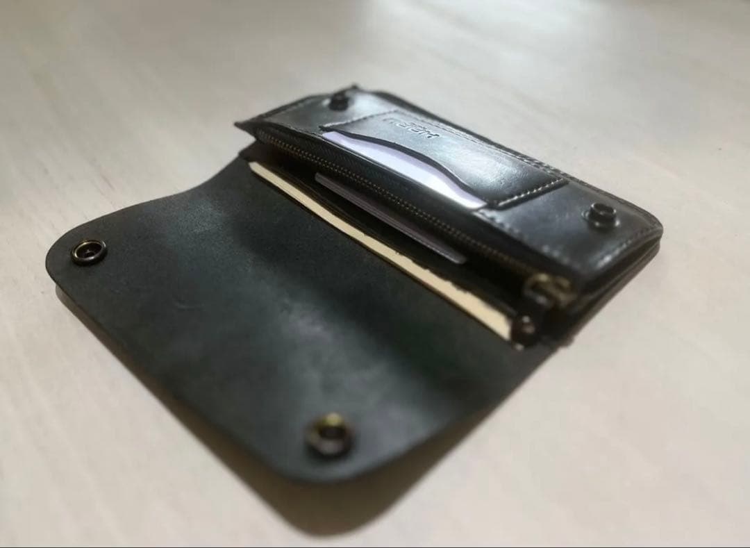 HARU オリジナルロングトラッカーウォレットブラック(左利き用も作成できます)