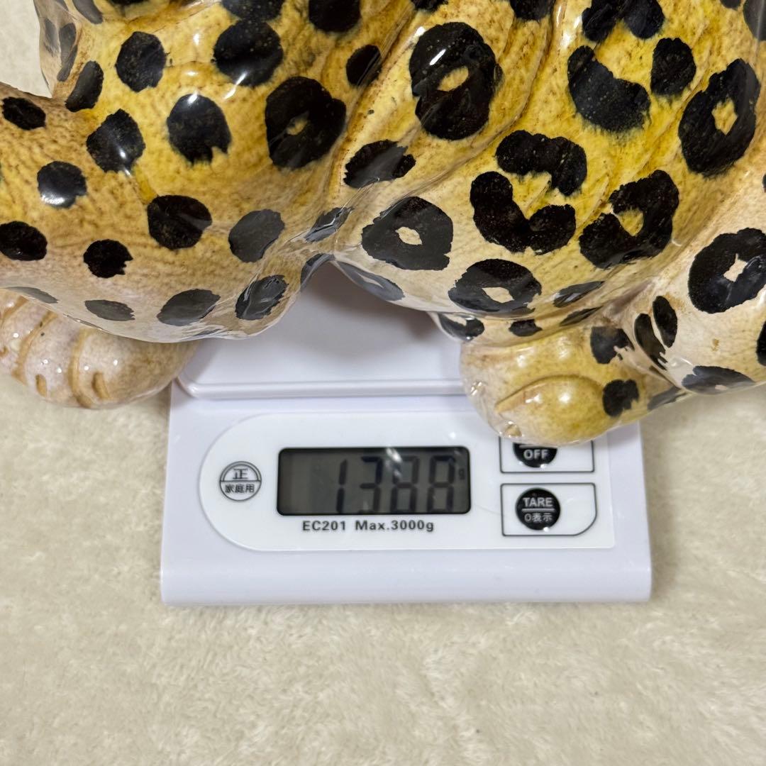 陶磁器 招き猫 招き豹 ヒョウ チーター 赤ちゃん インテリア かわいい