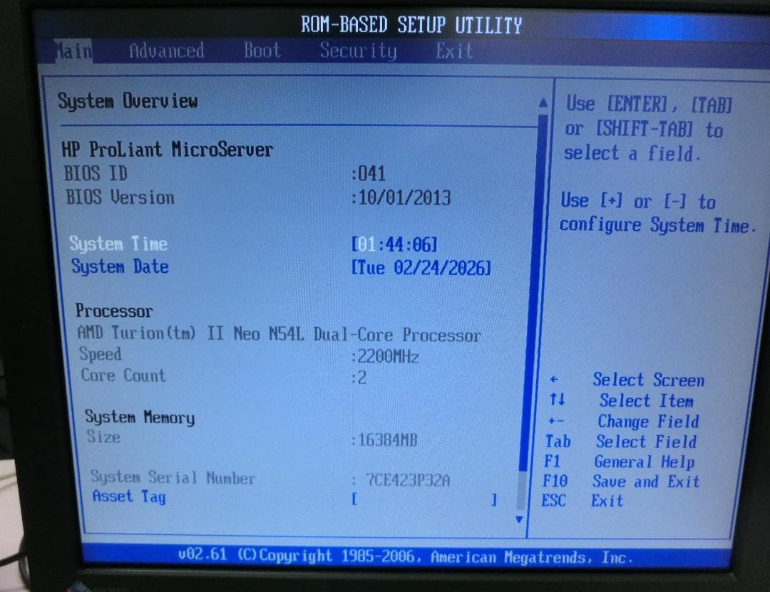 美品 HP ProLiant MicroServer N54L