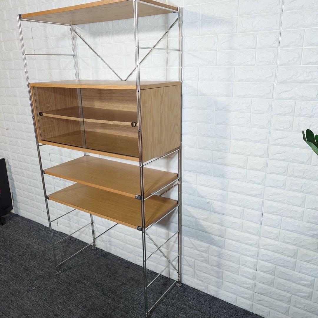 無印良品 ステンレスユニットシェルフ カップボードセット 収納棚 家具 C166