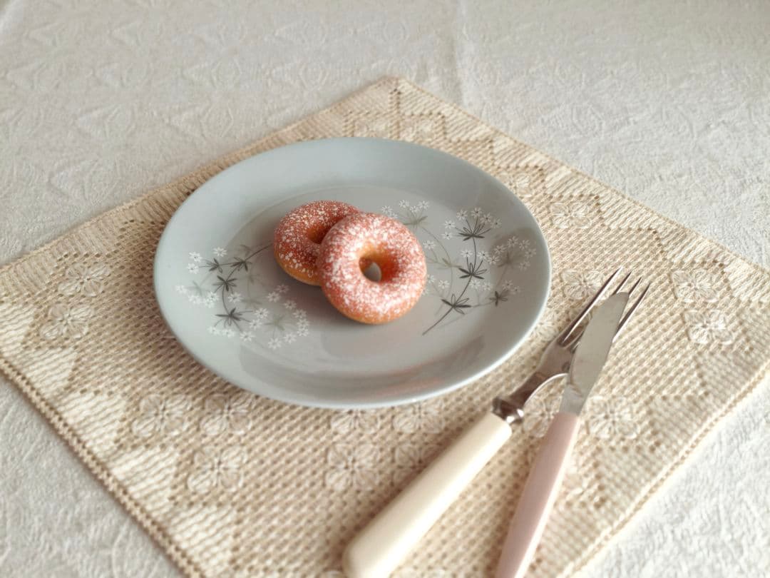 * old arabia かすみ草 ❀ ミルクグレーの ケーキプレート