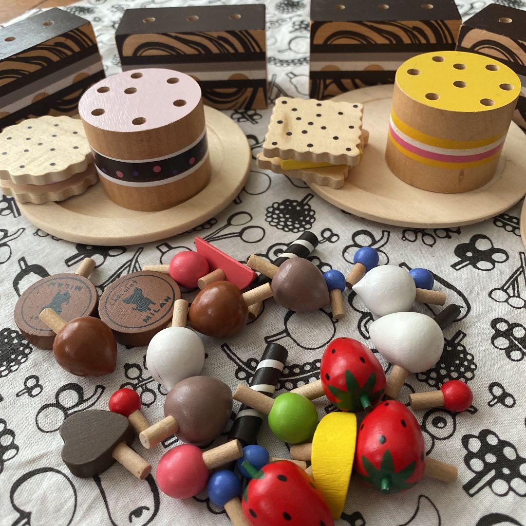 MILAN 木製おままごと　ケーキセット　木のおもちゃ