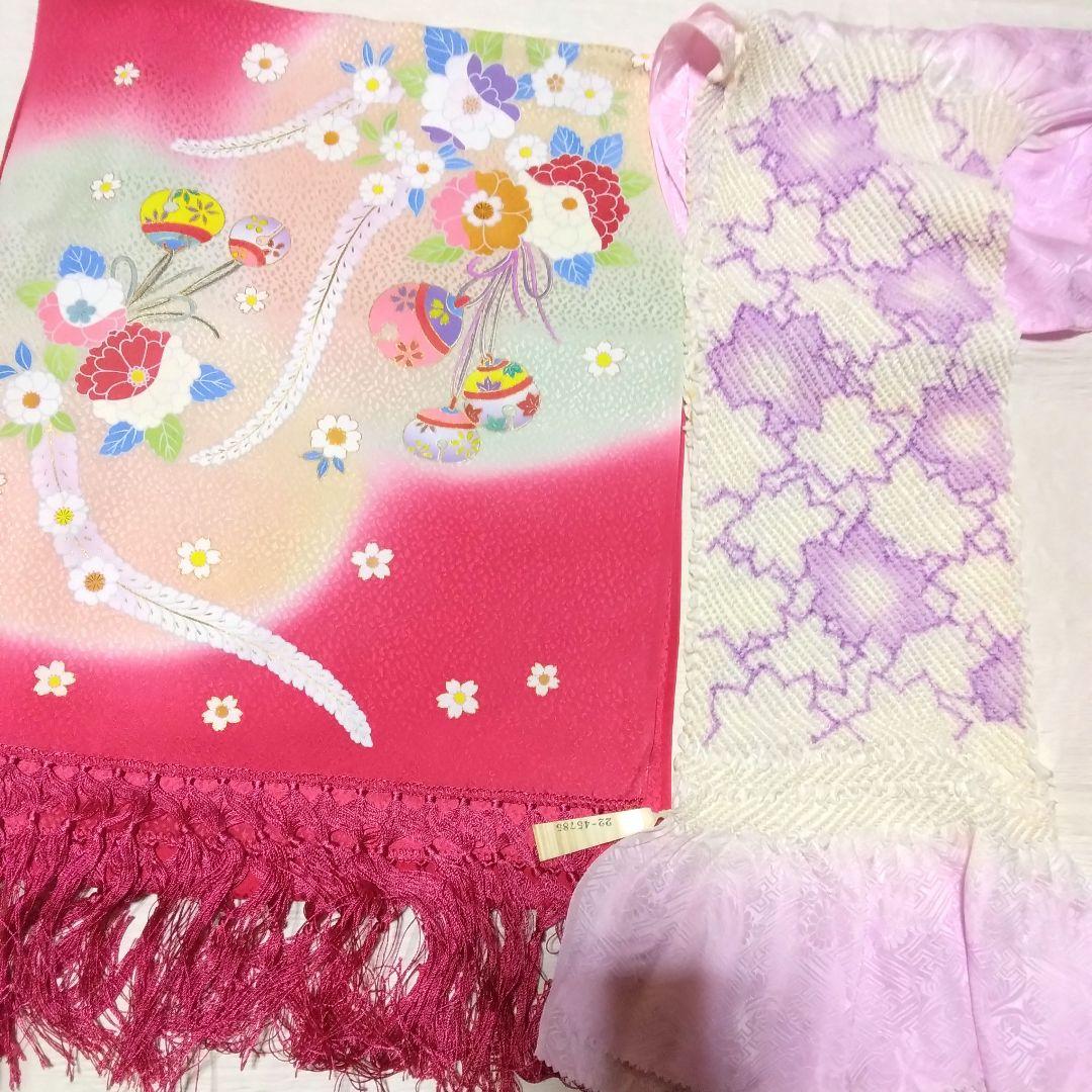 正絹☆本総絞りと駒刺繡☆富貴を象徴する牡丹が優しくも艶やかな7歳七五三向け祝着