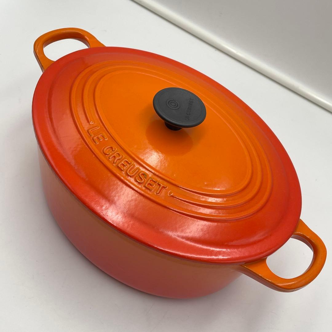 LE CREUSET ココット　オーバル　 オレンジ　25cm 両手鍋