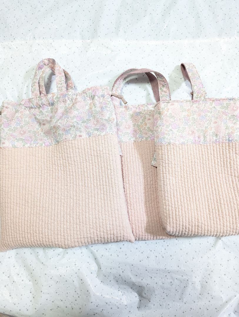 リバティ　レッスンバッグ上履き入れ体操服袋　ベッツィ×ヌビ　ハンドメイド