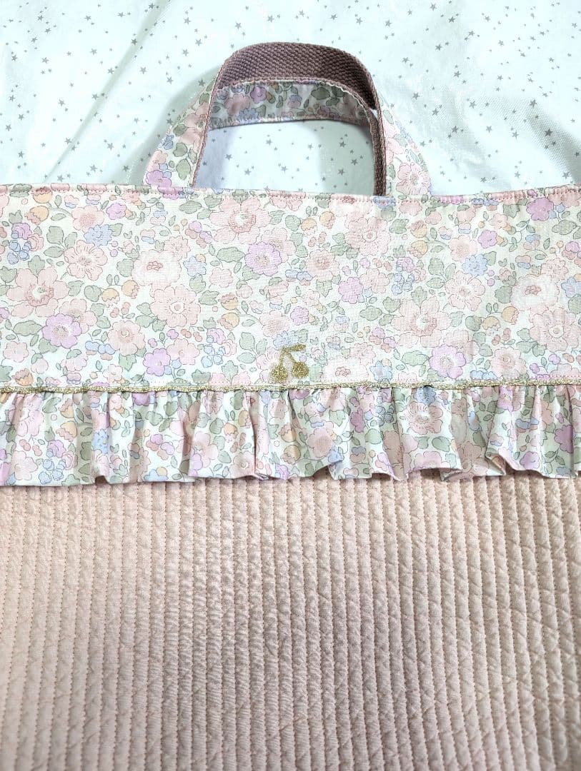 リバティ　レッスンバッグ上履き入れ体操服袋　ベッツィ×ヌビ　ハンドメイド
