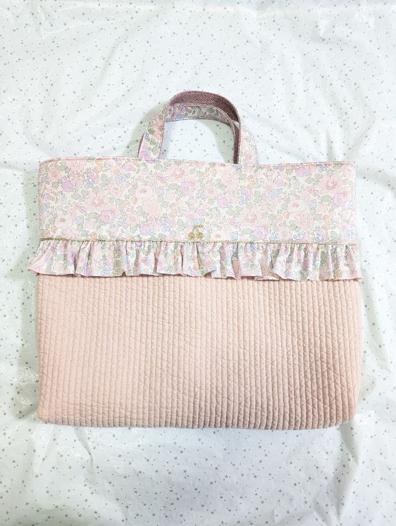 リバティ　レッスンバッグ上履き入れ体操服袋　ベッツィ×ヌビ　ハンドメイド