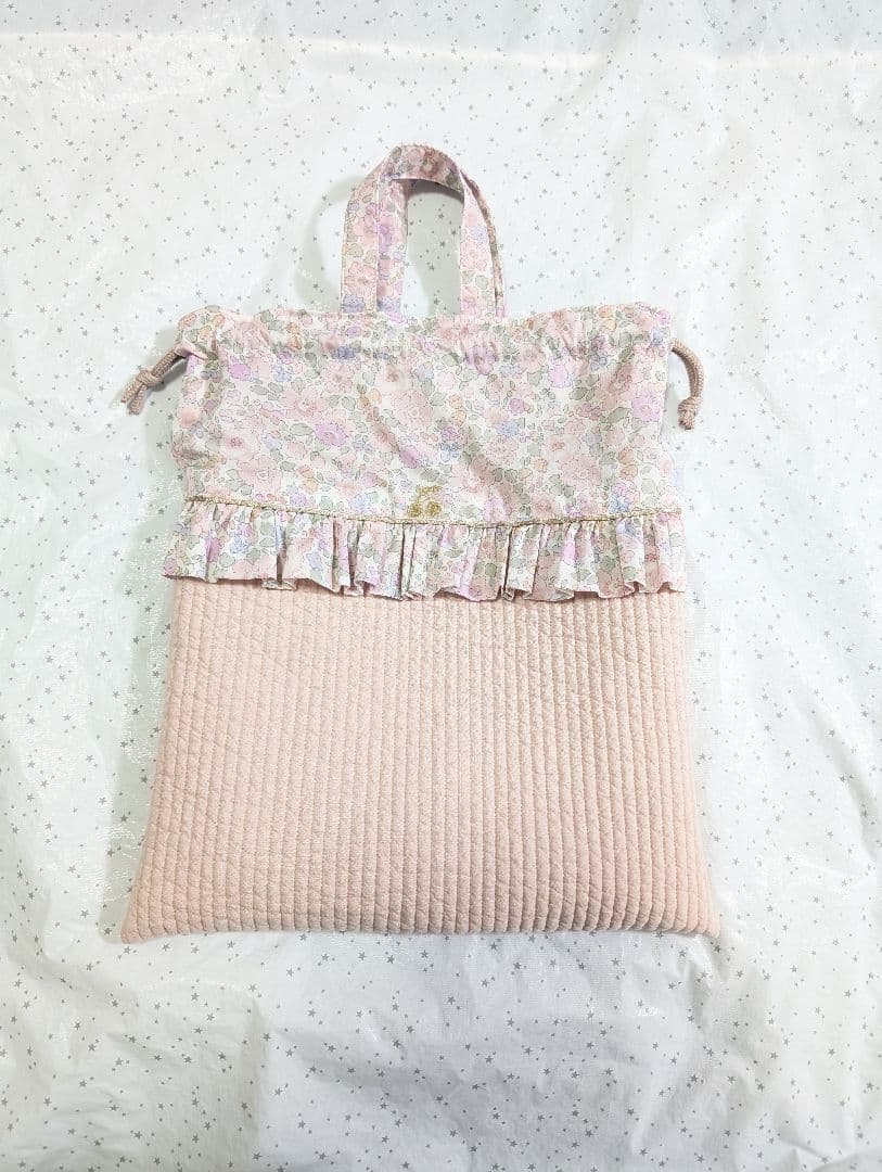 リバティ　レッスンバッグ上履き入れ体操服袋　ベッツィ×ヌビ　ハンドメイド