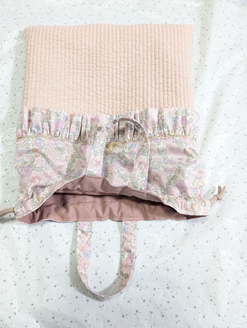 リバティ　レッスンバッグ上履き入れ体操服袋　ベッツィ×ヌビ　ハンドメイド