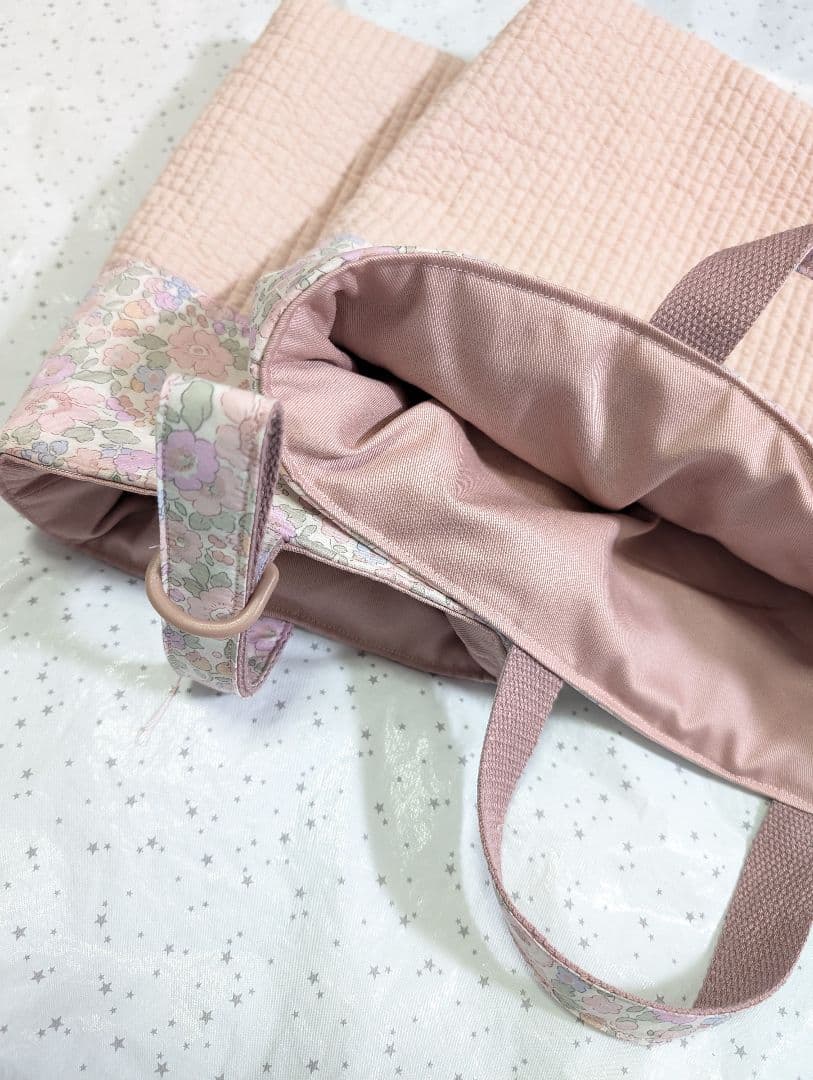 リバティ　レッスンバッグ上履き入れ体操服袋　ベッツィ×ヌビ　ハンドメイド