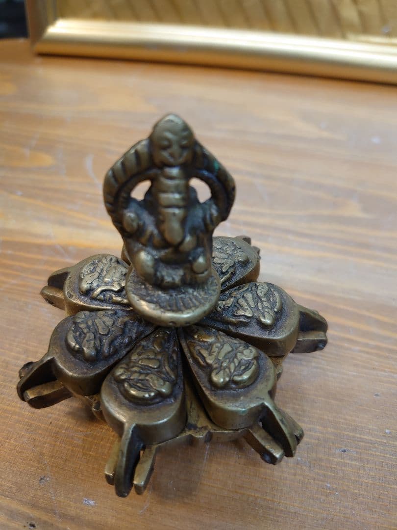 開運 インド 神様 ガーネシア  携帯 コンパクト お香立て 【真鍮製】