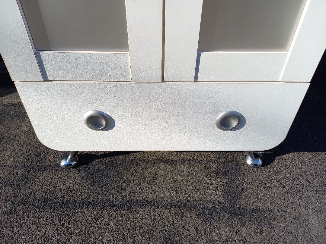 希少　スペースエイジ　フューチャー　スプートニク　ホワイト　サイド　キャビネット