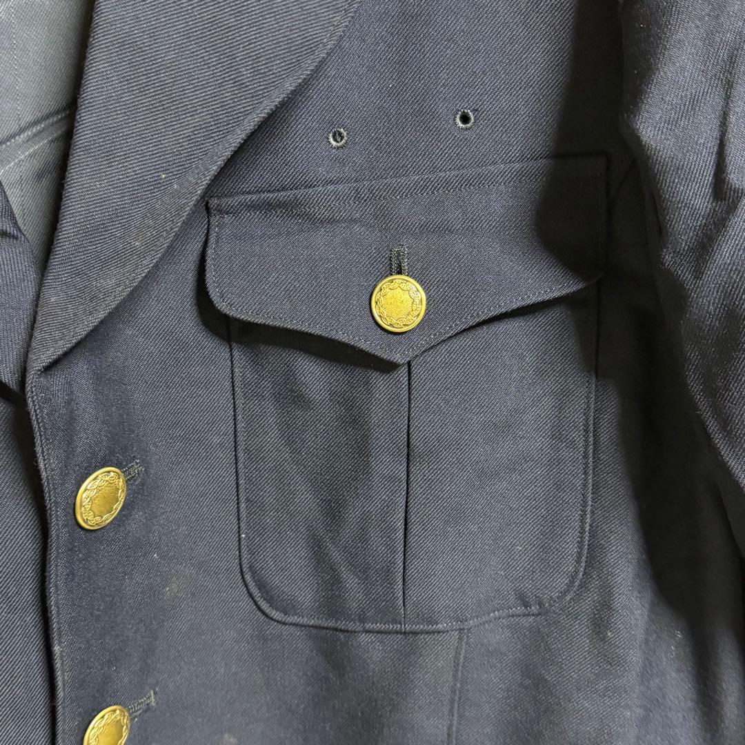 保管品 4つボタン ジャケット 濃紺 ワッペン バッジ コスプレ 作業服 活動着