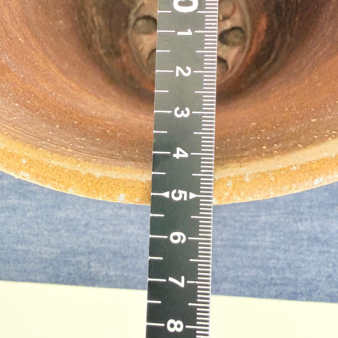 【名工】信楽焼 上田直方 造 蹲 壺 矢印陶印 3kg超 菊底 骨董 花瓶
