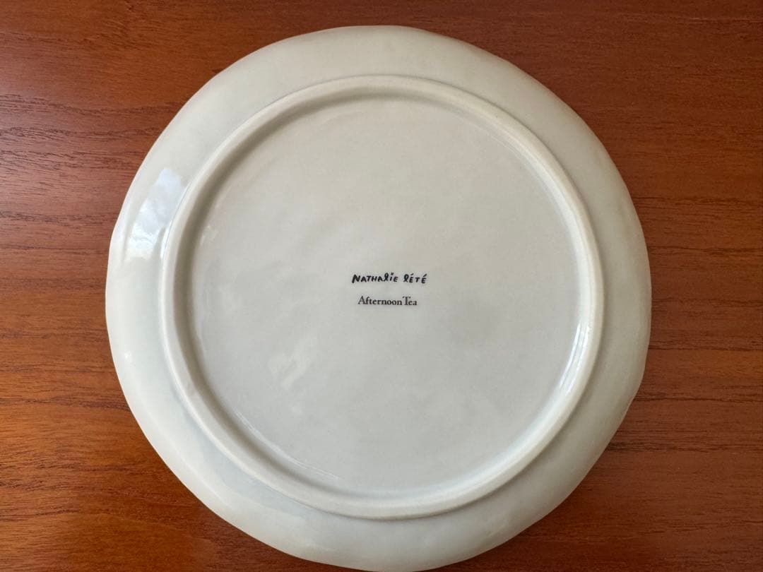 ナタリー・レテ × Afternoon Tea 水色 花 九谷焼大皿