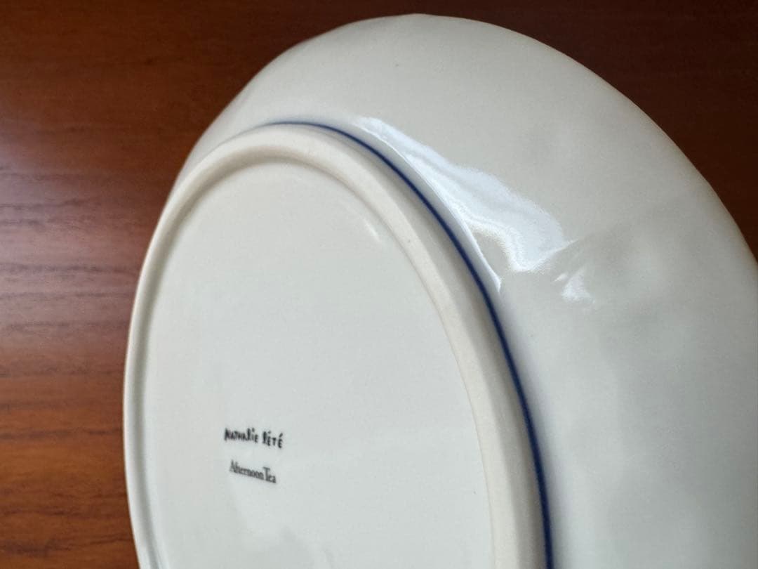 ナタリー・レテ × Afternoon Tea 水色 花 九谷焼大皿